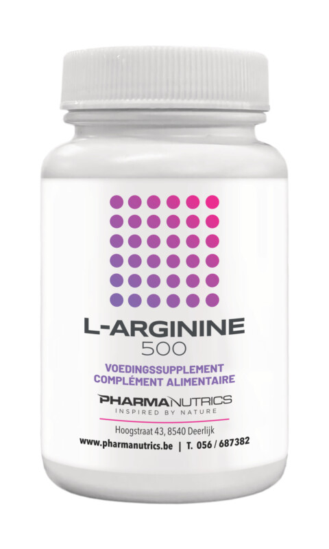 L Arginine 500 Aminozuur Pharmanutrics Erectiestoornis Libido Energie Wondheling