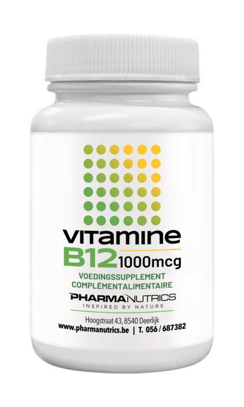 Vitamine B12 1000 Methylcobalamine Foliumzuur Energieboost Concentratie Geheugen Pharmanutrics